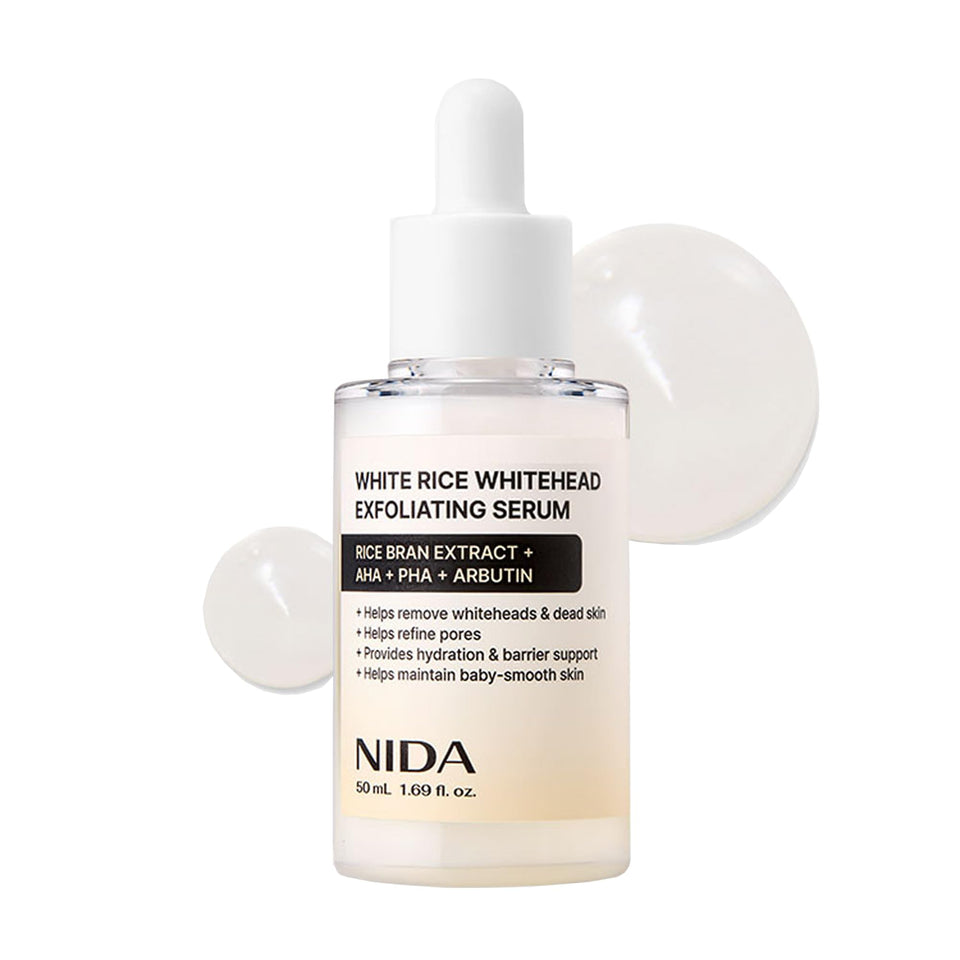 NIDA front packaging shows clean bottle and brightening benefits