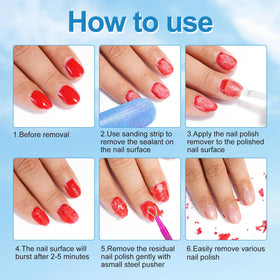 NIFEISHI applied on a nail demo lifting gel polish for fast, easy removal