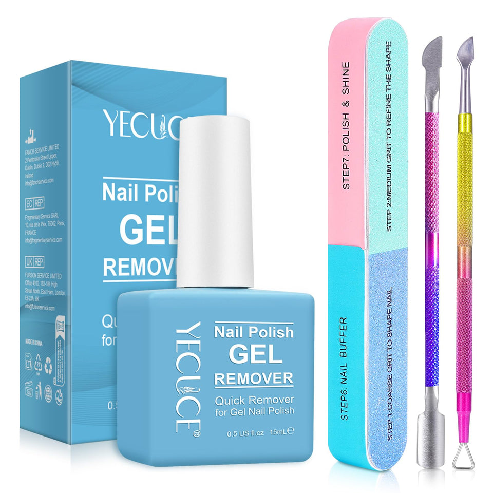 NIFEISHI front packaging showing gel remover and tools for fast polish removal