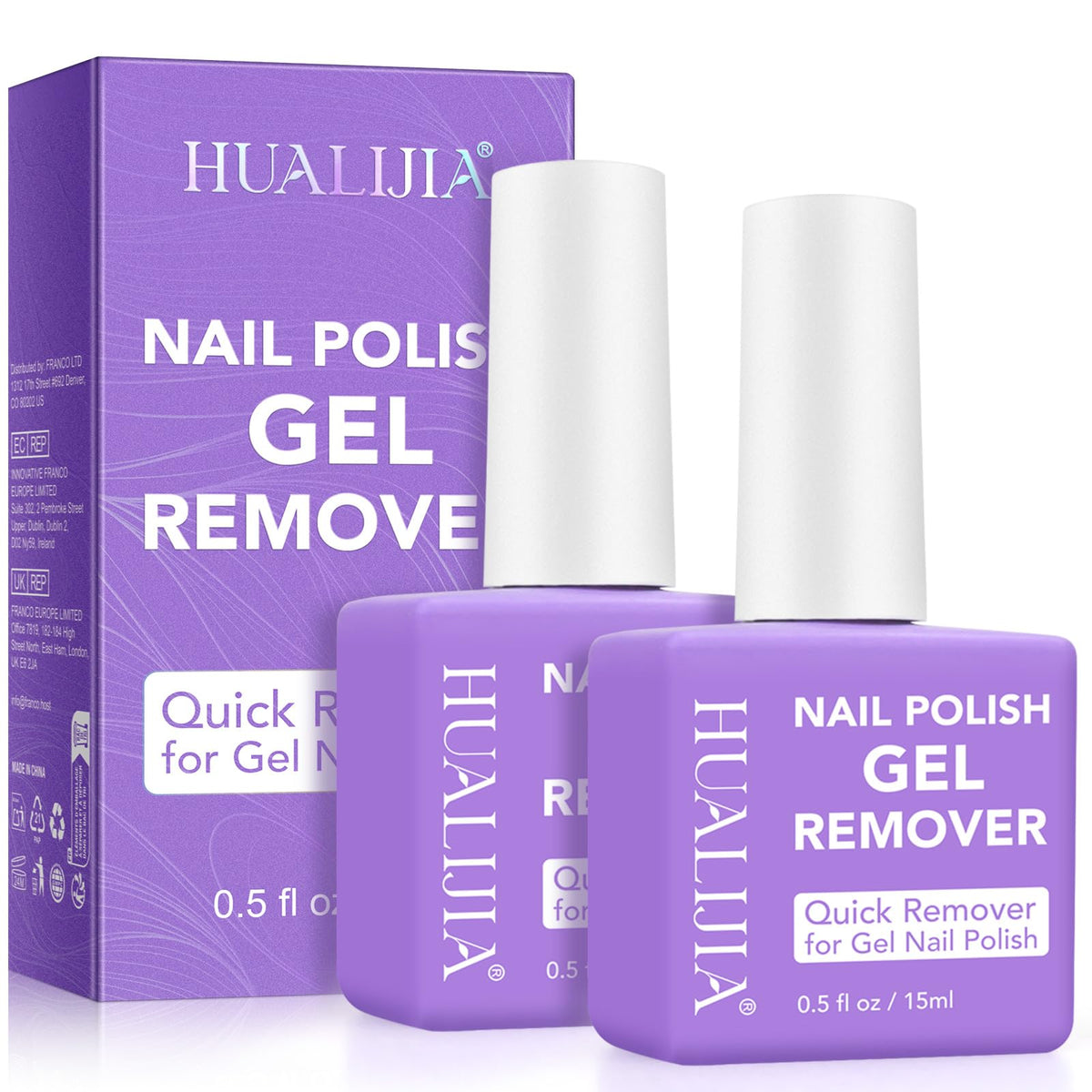NIFEISHI front packaging showing two small travel bottles and quick removal benefit