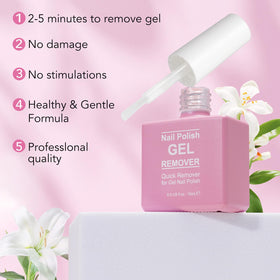 NIFEISHI applied on a nail demonstrating easy brush-on removal in minutes