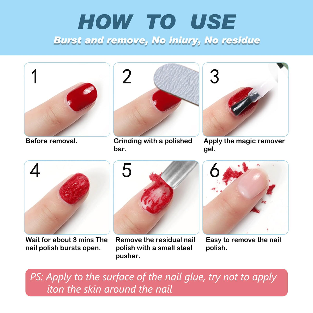 NIFEISHI in-use at home removing gel polish for faster, gentler results