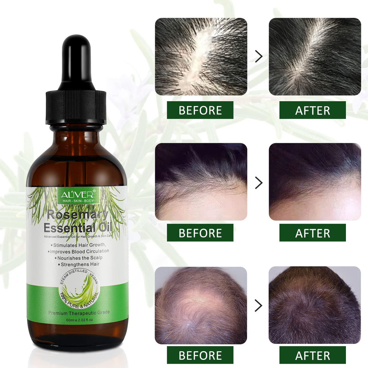 NIFEISHI label ingredient list highlighting organic rosemary and purity benefit