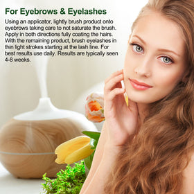 NIFEISHI spoolie applying oil to eyebrow for fuller-looking brow benefit