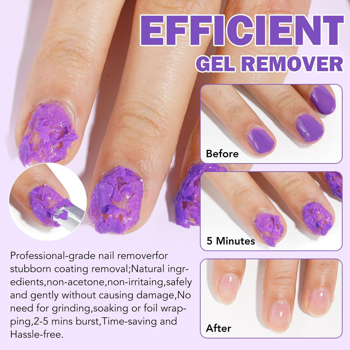 NIFEISHI texture drop on nail demonstrating fast bursting action for easy wipe-off