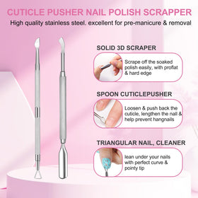 NIFEISHI before and after nail comparison showcasing clean removal