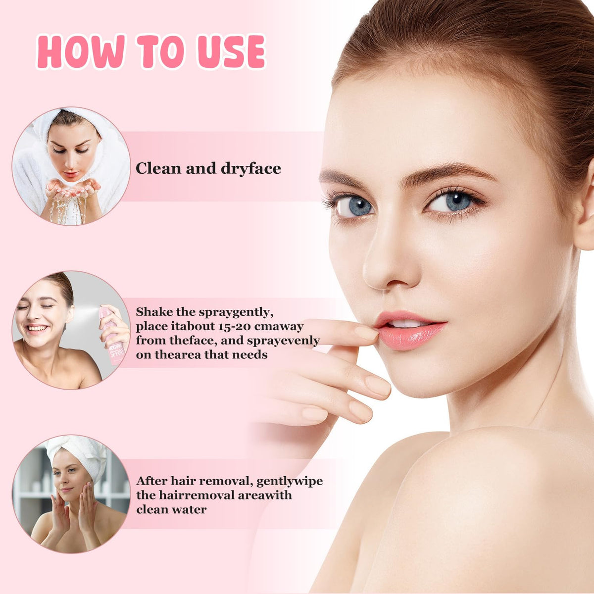 NILUTO white powder on skin close-up highlighting hair visibility and precision removal