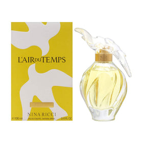 Nina Ricci bottle front view showing elegant glass and label, conveys timeless wearability
