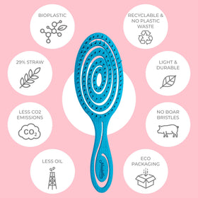 Ninabella brush detangling wet hair smoothly with less pulling