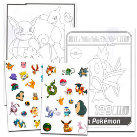 Nintendo Pokemon tattoo sheets close-up showing character detail and vibrant colors