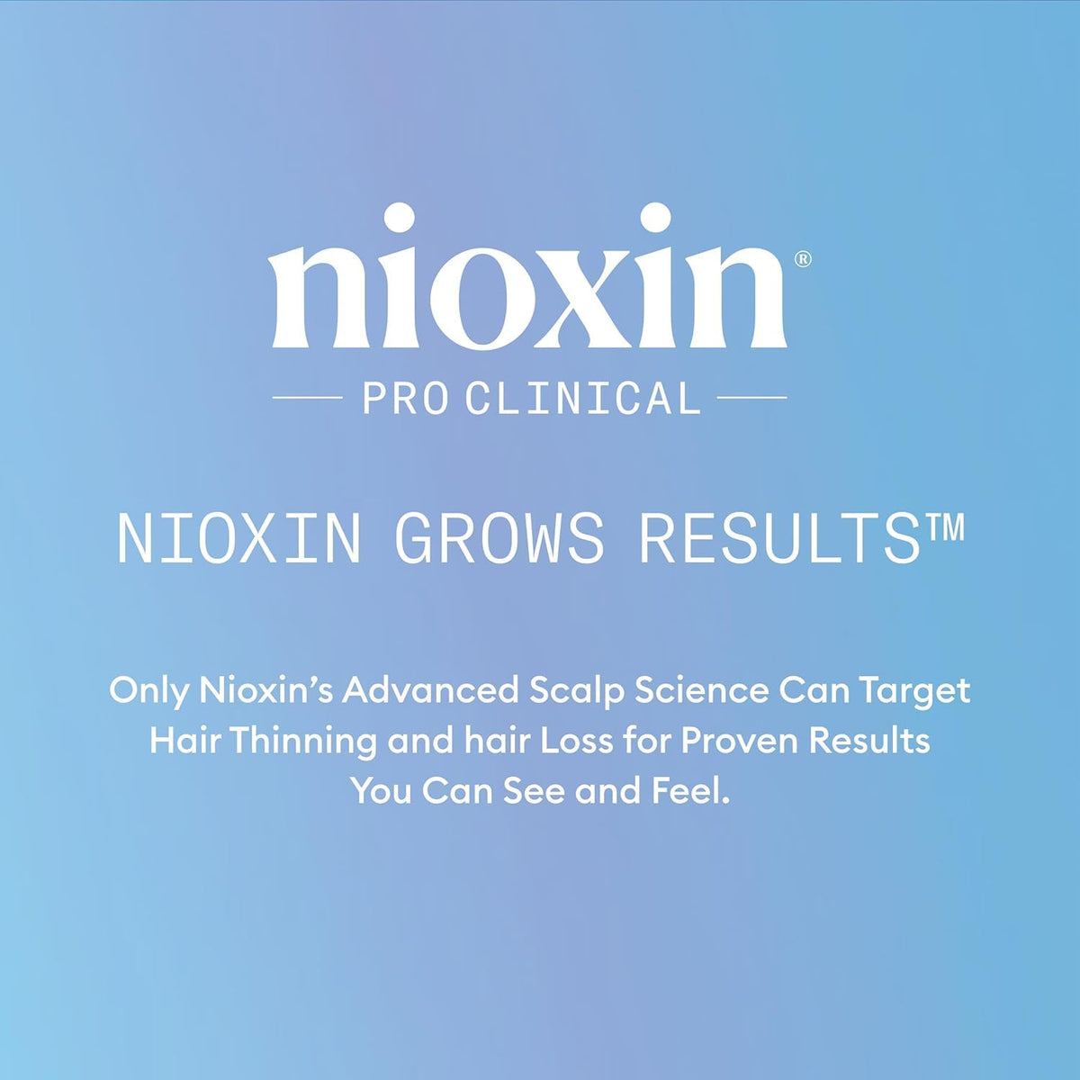 NIOXIN post-wash hair example showing smoother, stronger-looking strands after use