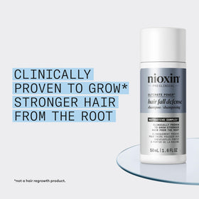 Nioxin Age Defense bottle label detail highlighting ingredients and color-safe claim