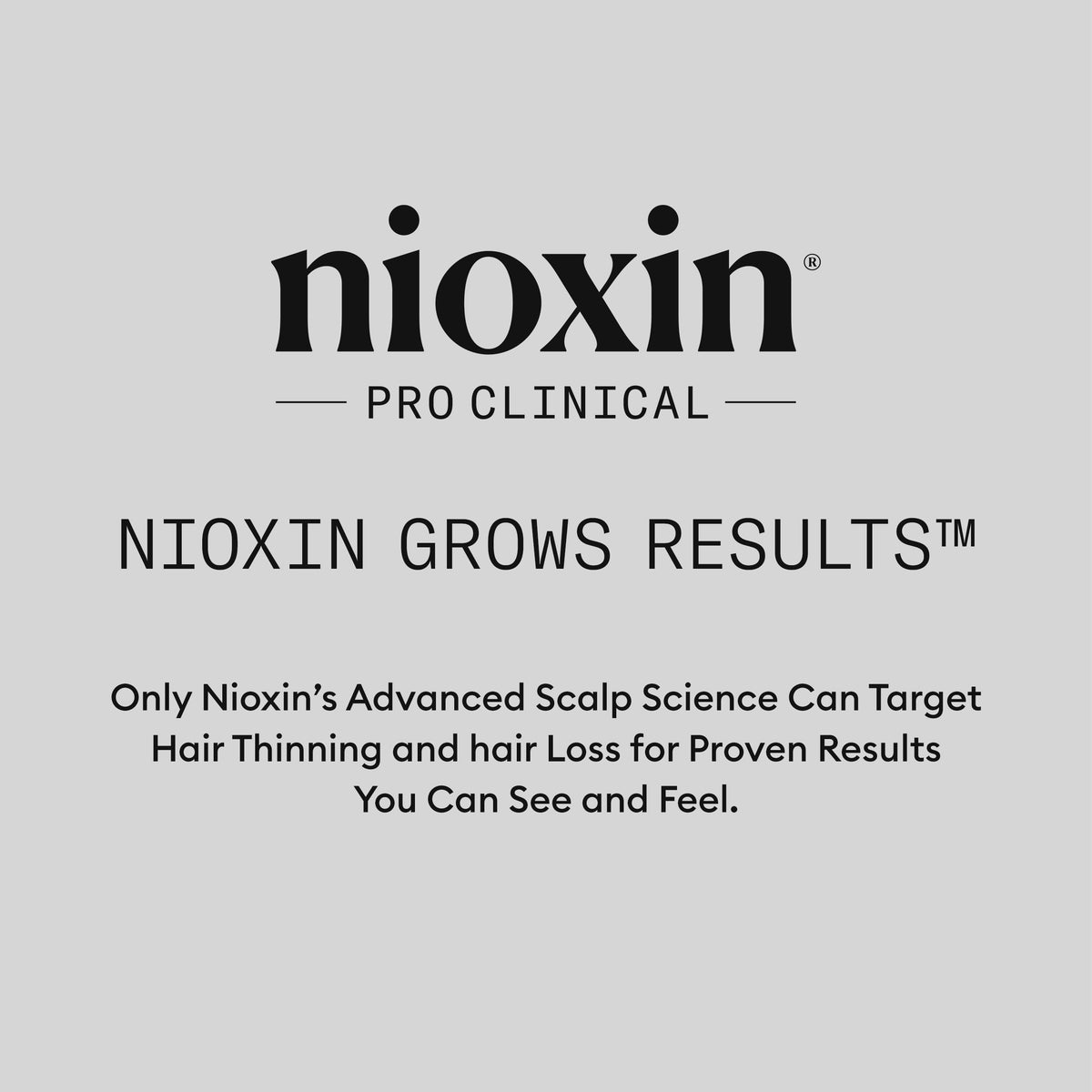 NIOXIN before and after crown area illustrating improved density appearance