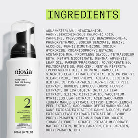 Nioxin before and after visual scale illustrating improved hair density appearance