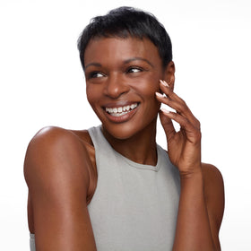 Before and after hair ends with NIOXIN showing reduced brittleness and shine