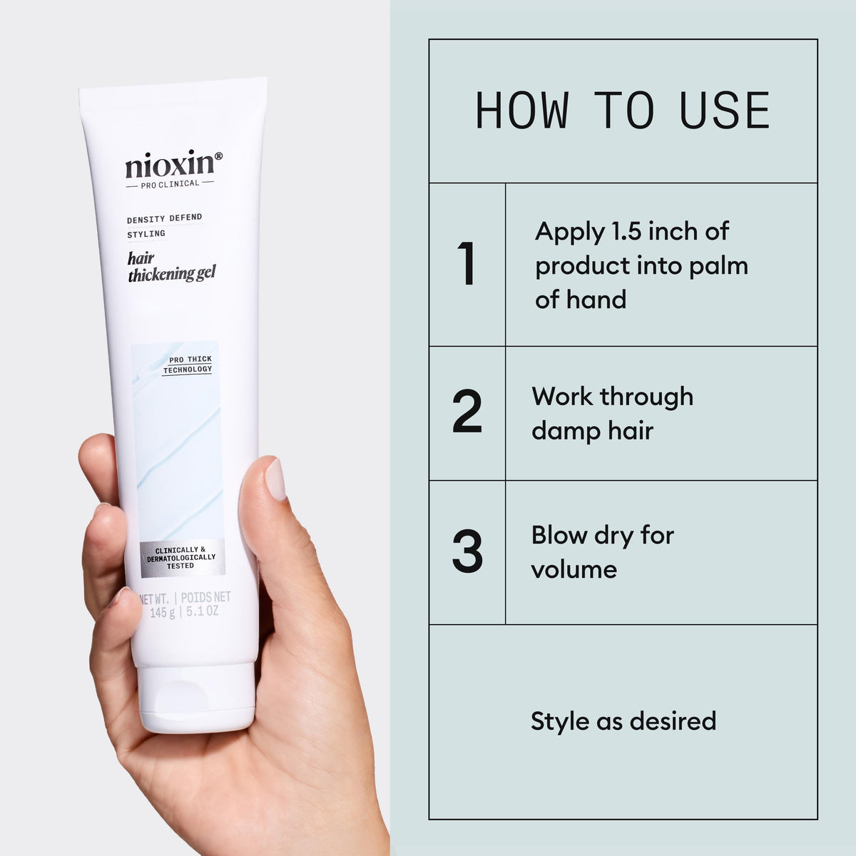 NIOXIN before and after scale comparison showing fuller-looking hair