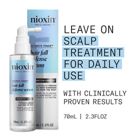 NIOXIN dropper dispensing clear serum showing lightweight texture benefit