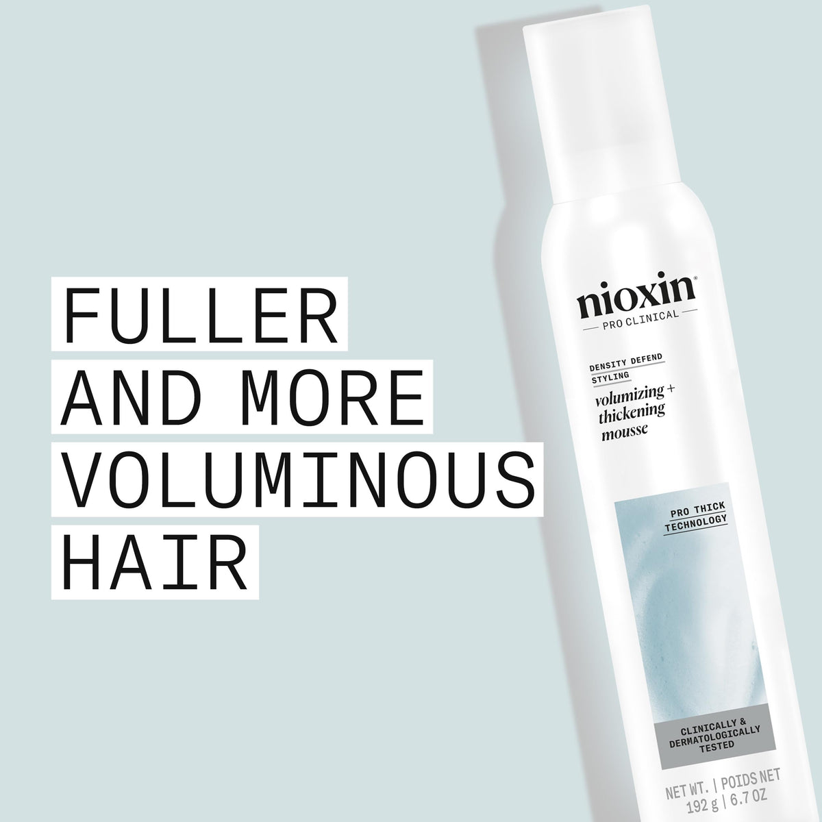 NIOXIN foam texture on hand showing airy, weightless feel
