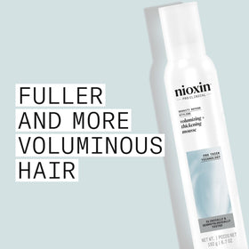 NIOXIN foam texture on hand showing airy, weightless feel