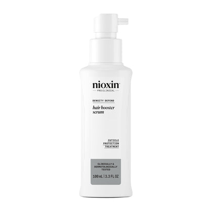 NIOXIN front packaging of Hair Booster Serum showing product and size benefits
