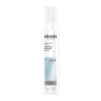 NIOXIN front packaging showing volume-defend mousse benefits