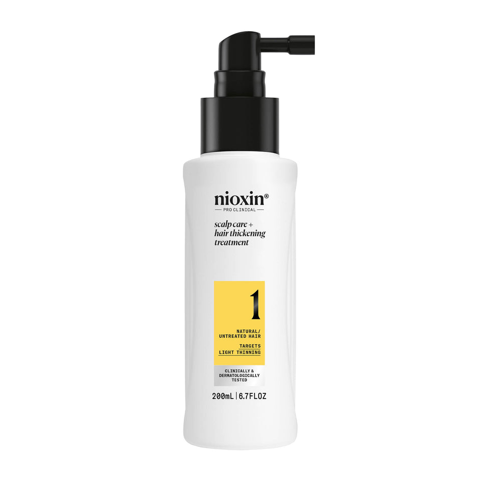 Nioxin front packaging showing bottle and branding for visible fullness