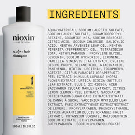 NIOXIN label and directions detail showing usage guidance