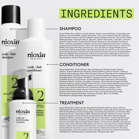 Nioxin kit on bathroom shelf illustrating easy daily use and styling