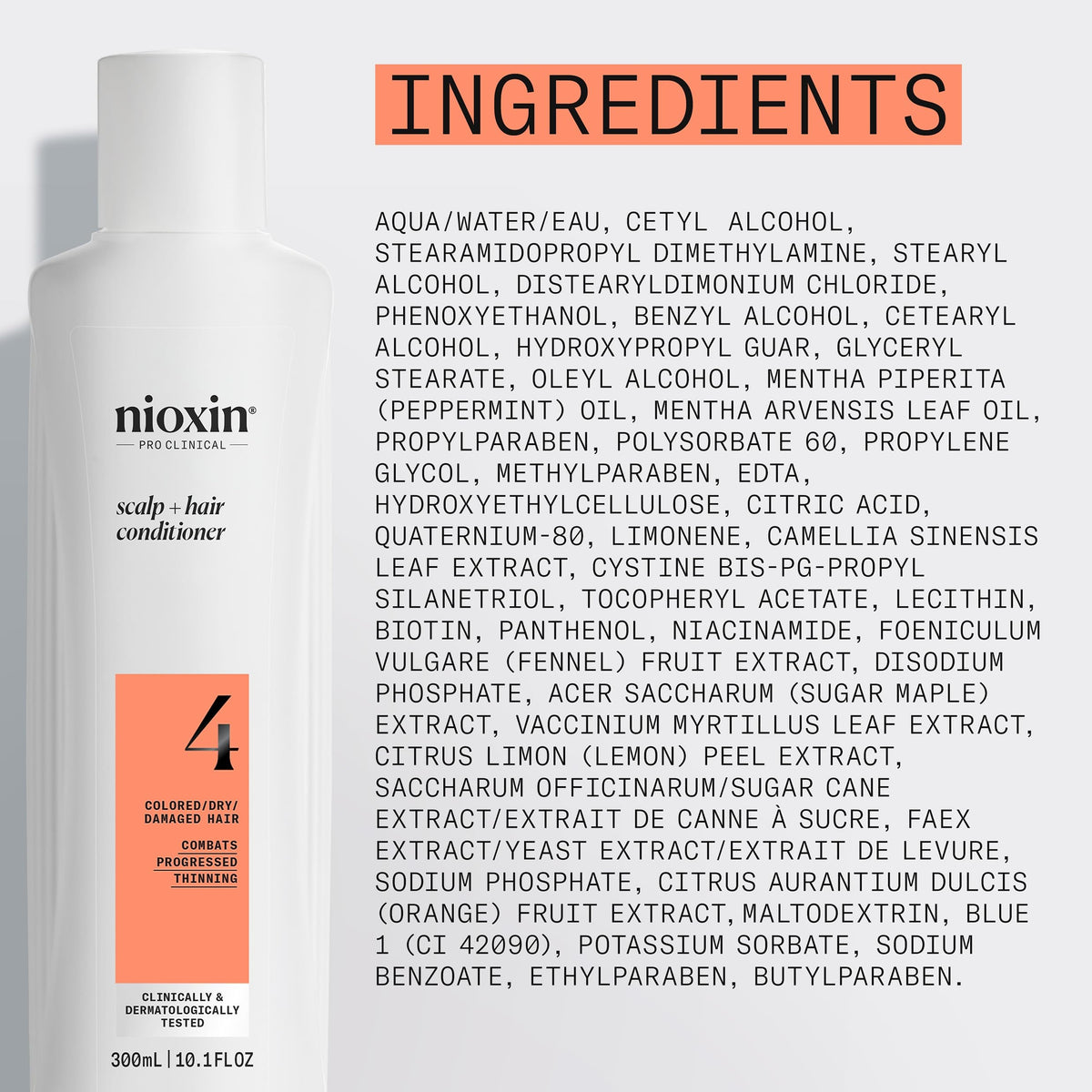 Nioxin on bathroom shelf lifestyle image reinforcing daily routine convenience