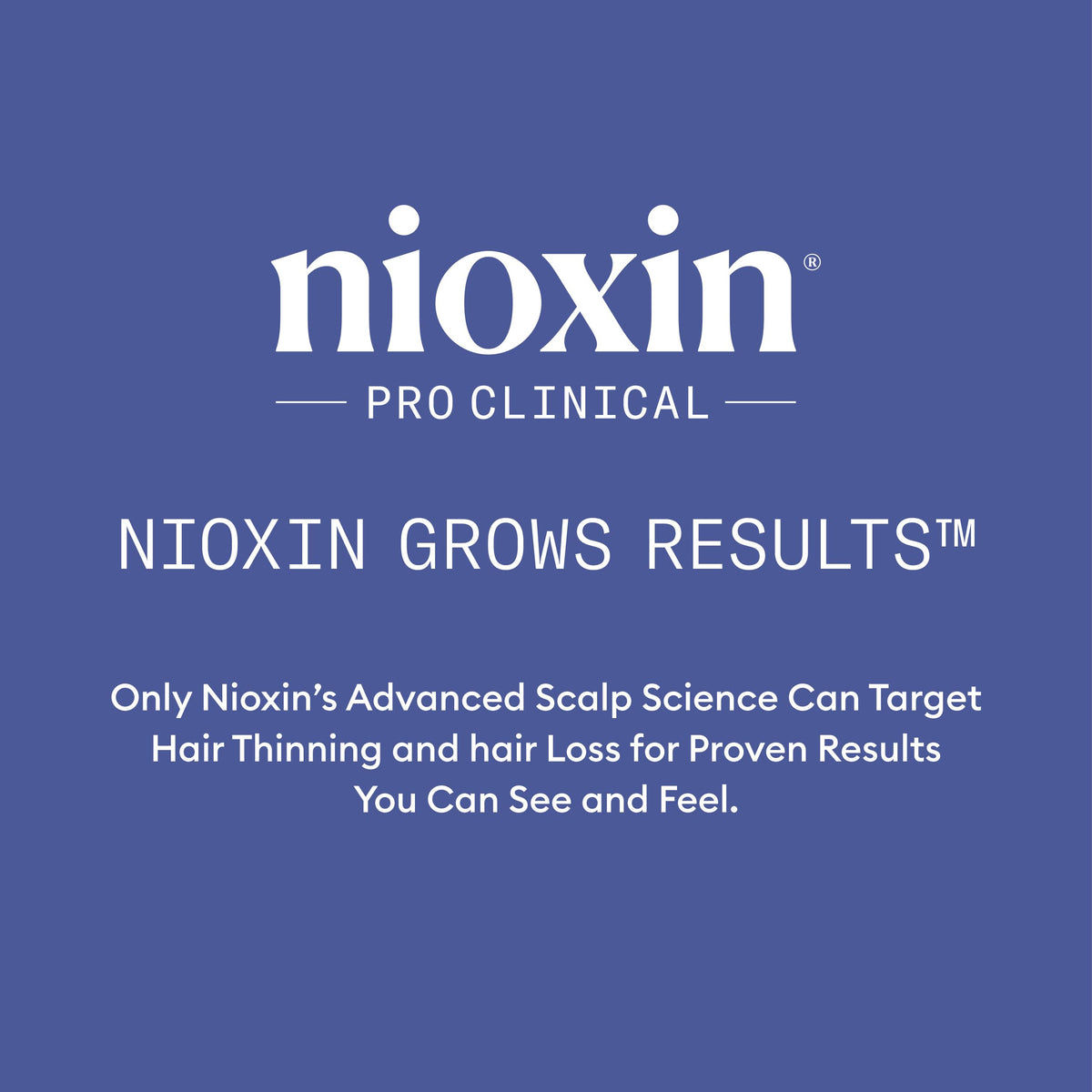 Nioxin conceptual before-and-after visualization showing fuller-looking hair outcome