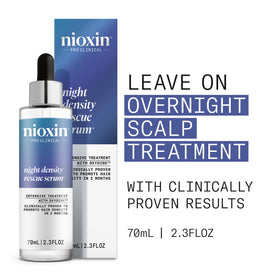 Nioxin dropper dispensing serum onto scalp demonstrating easy application benefit