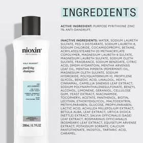 pouring Nioxin shampoo from bottle showing easy-dispense benefit