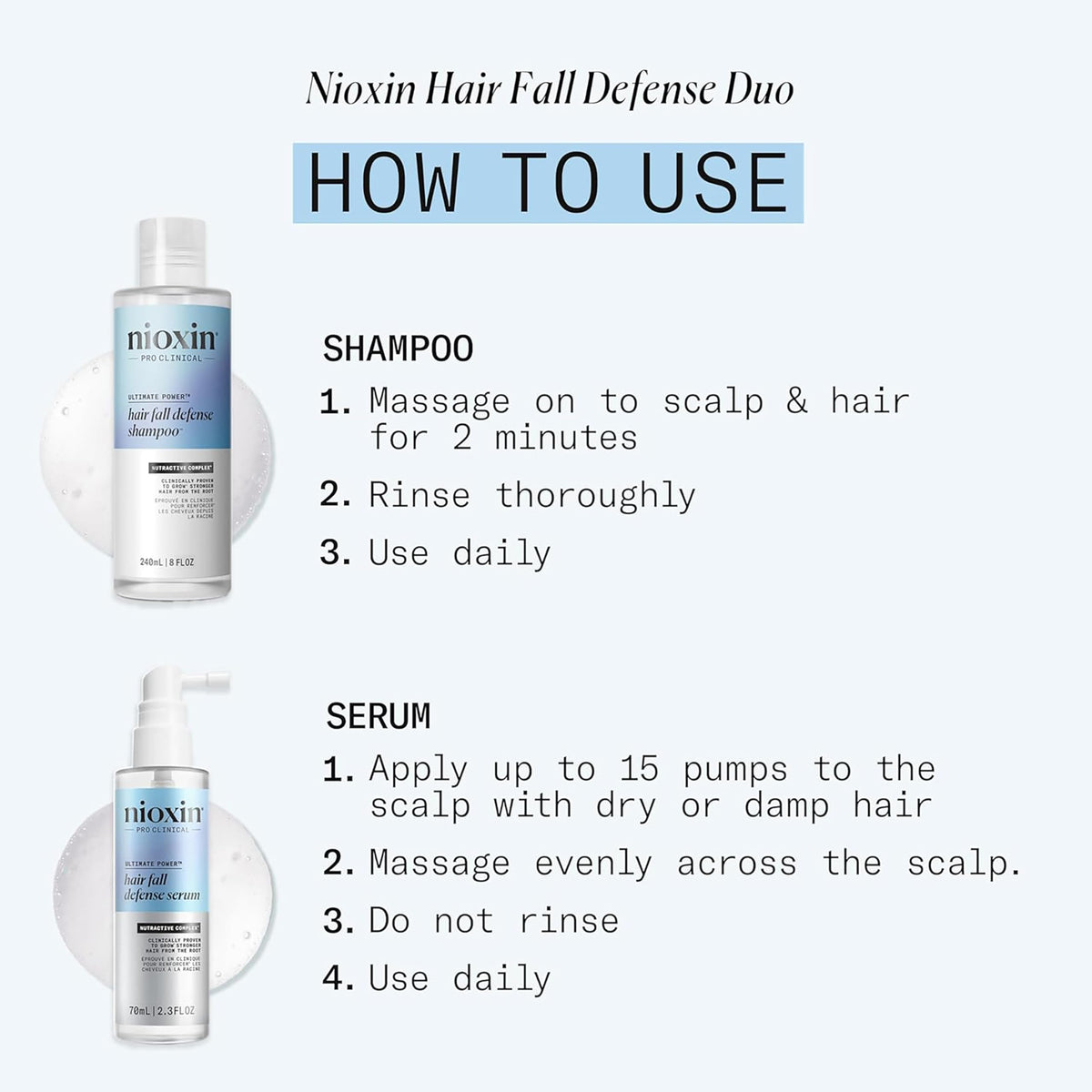 NIOXIN products next to hand showing size and convenient daily use