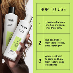 Nioxin scalp application demonstration showing targeted root coverage
