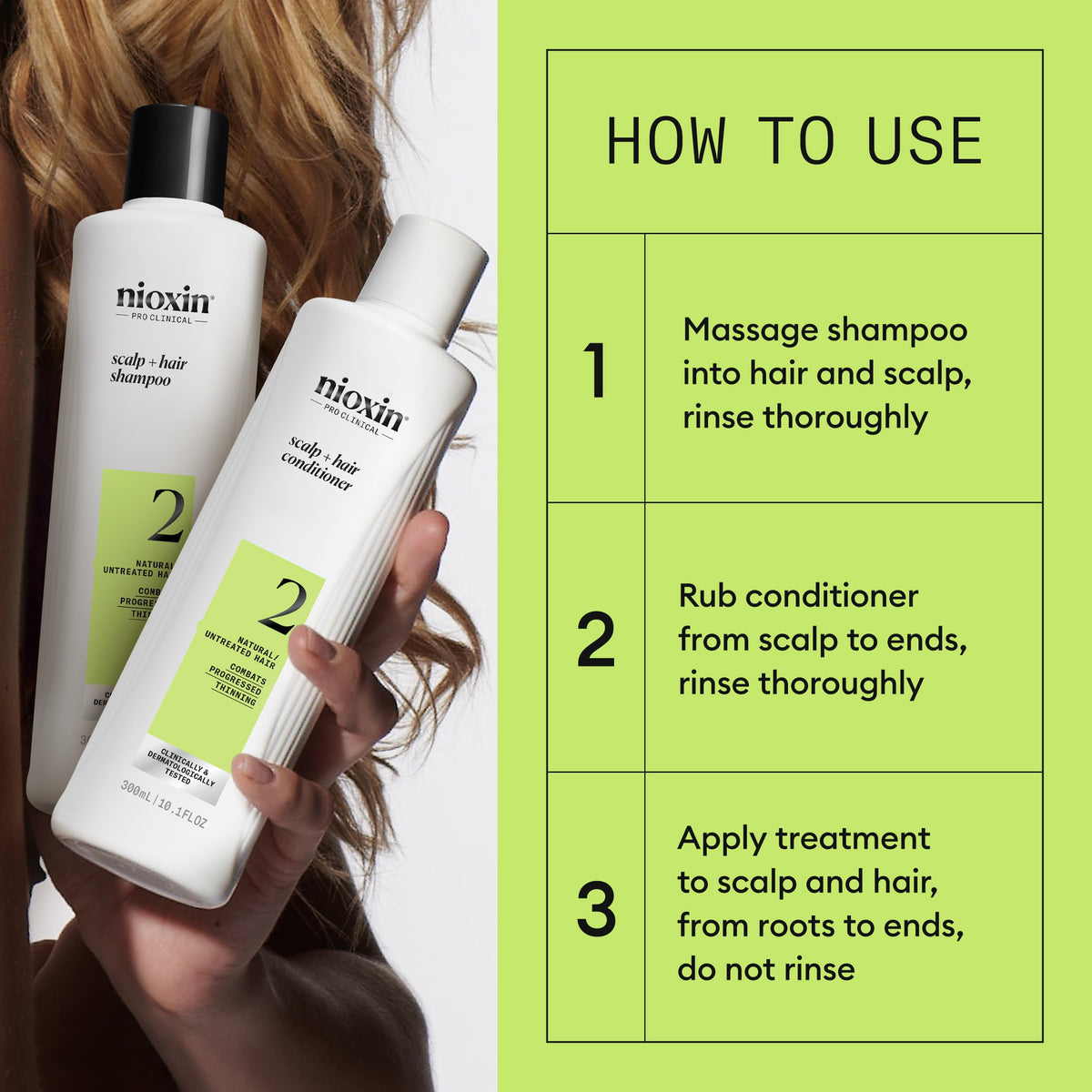 NIOXIN scalp close-up after application highlighting refreshed scalp feel