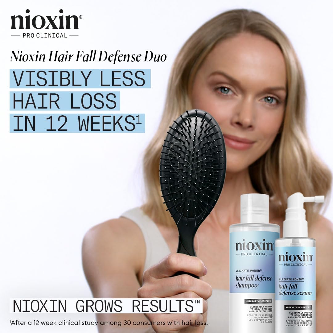NIOXIN serum dropper mid-application targeting scalp for stronger hair