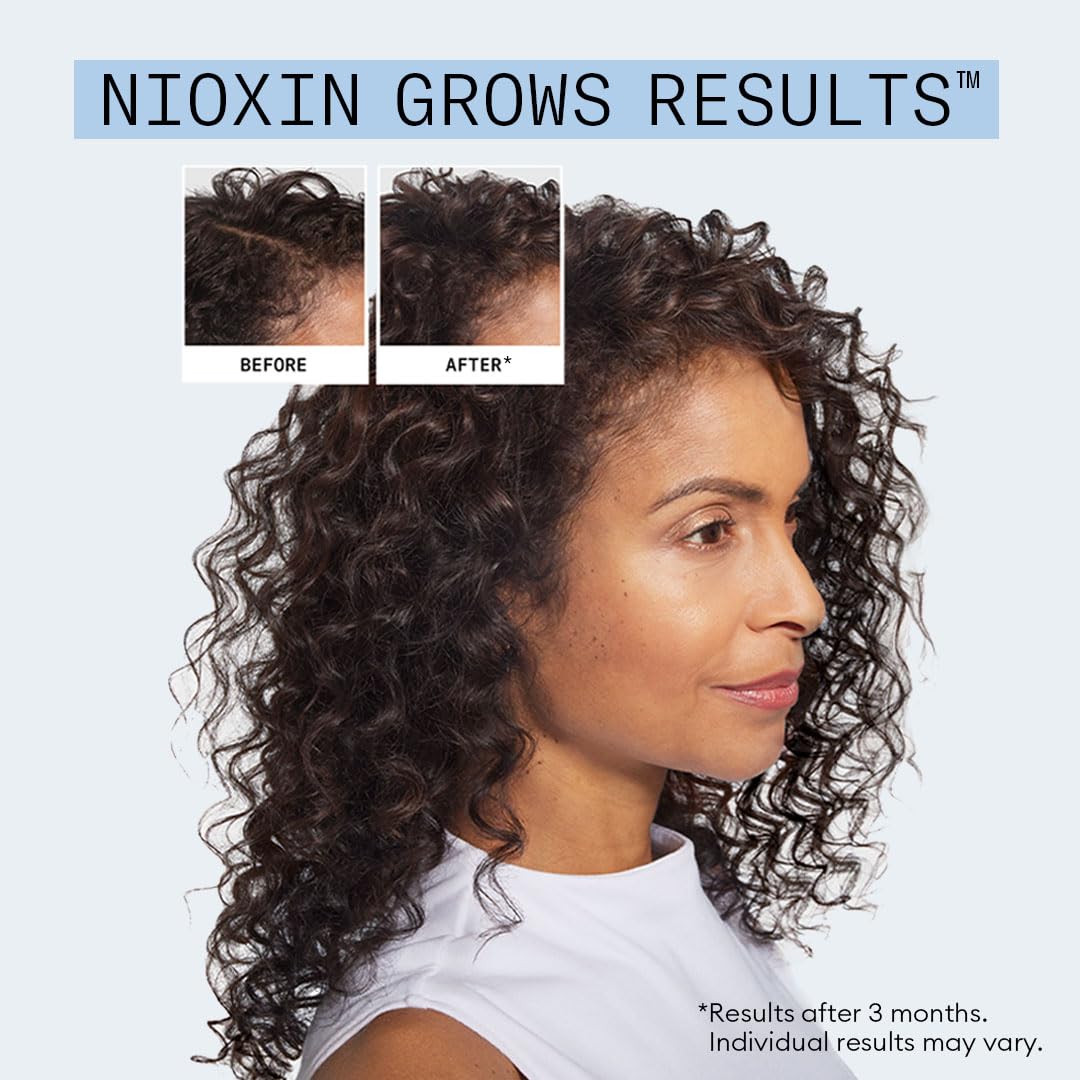 NIOXIN serum on scalp being massaged to improve anchorage and absorption