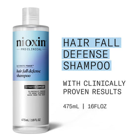 NIOXIN shampoo dispensed on hand showing smooth texture and easy application benefit