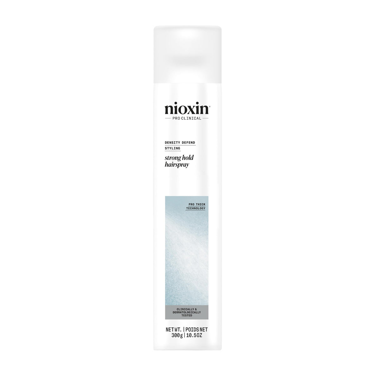 NIOXIN front packaging showing product and hold strength benefit