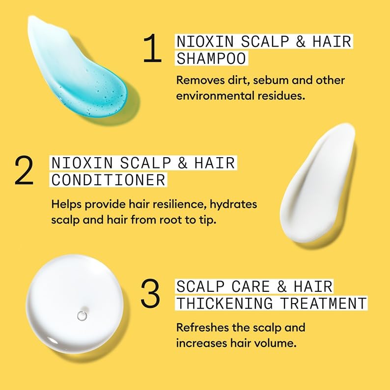 Nioxin hair after 30 days showing fuller-looking, stronger strands
