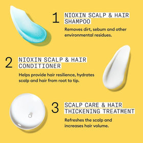 Nioxin hair after 30 days showing fuller-looking, stronger strands