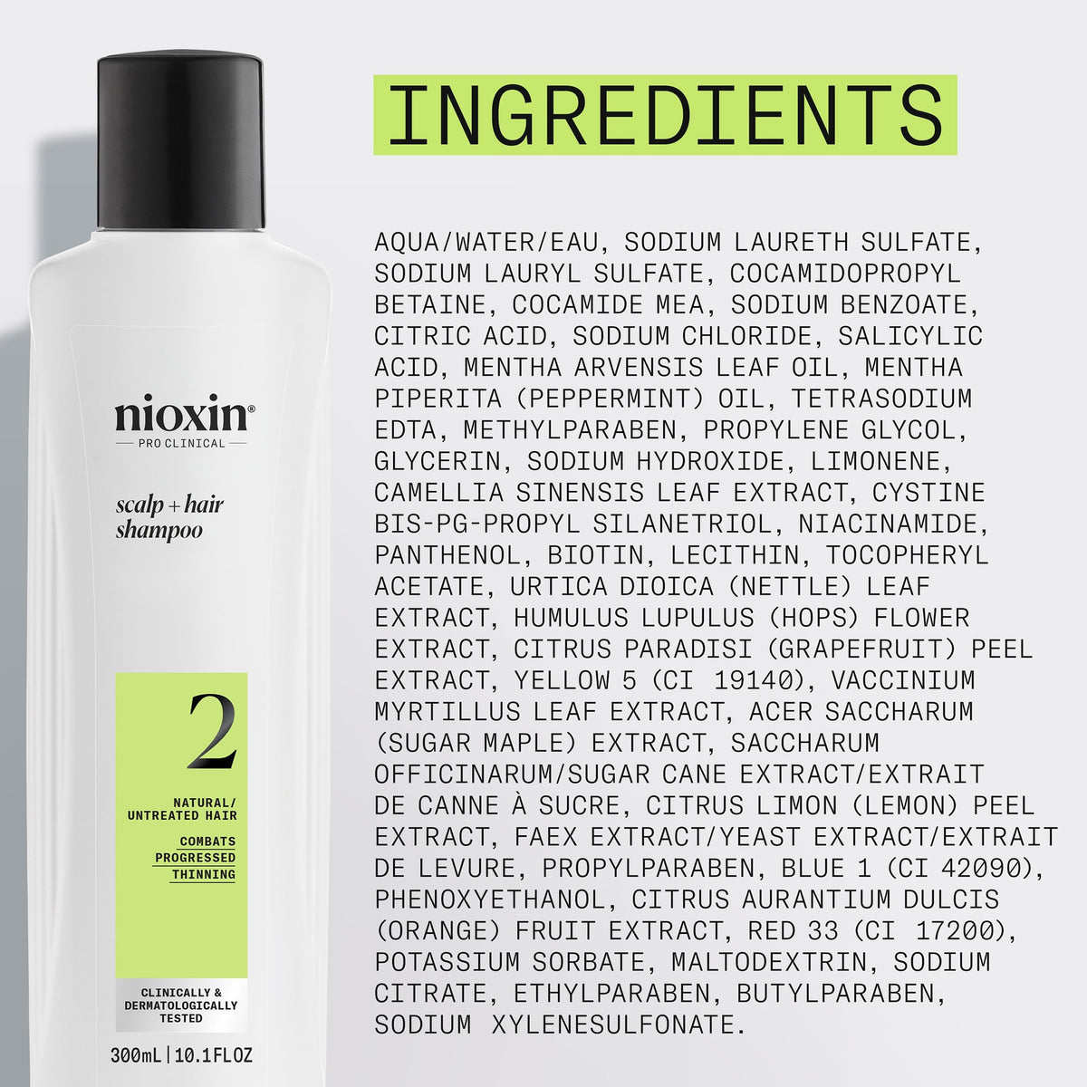 Nioxin before and after visual demonstrating fuller hair appearance when used consistently
