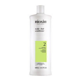 Nioxin System 2 front packaging showing bottle and label benefit