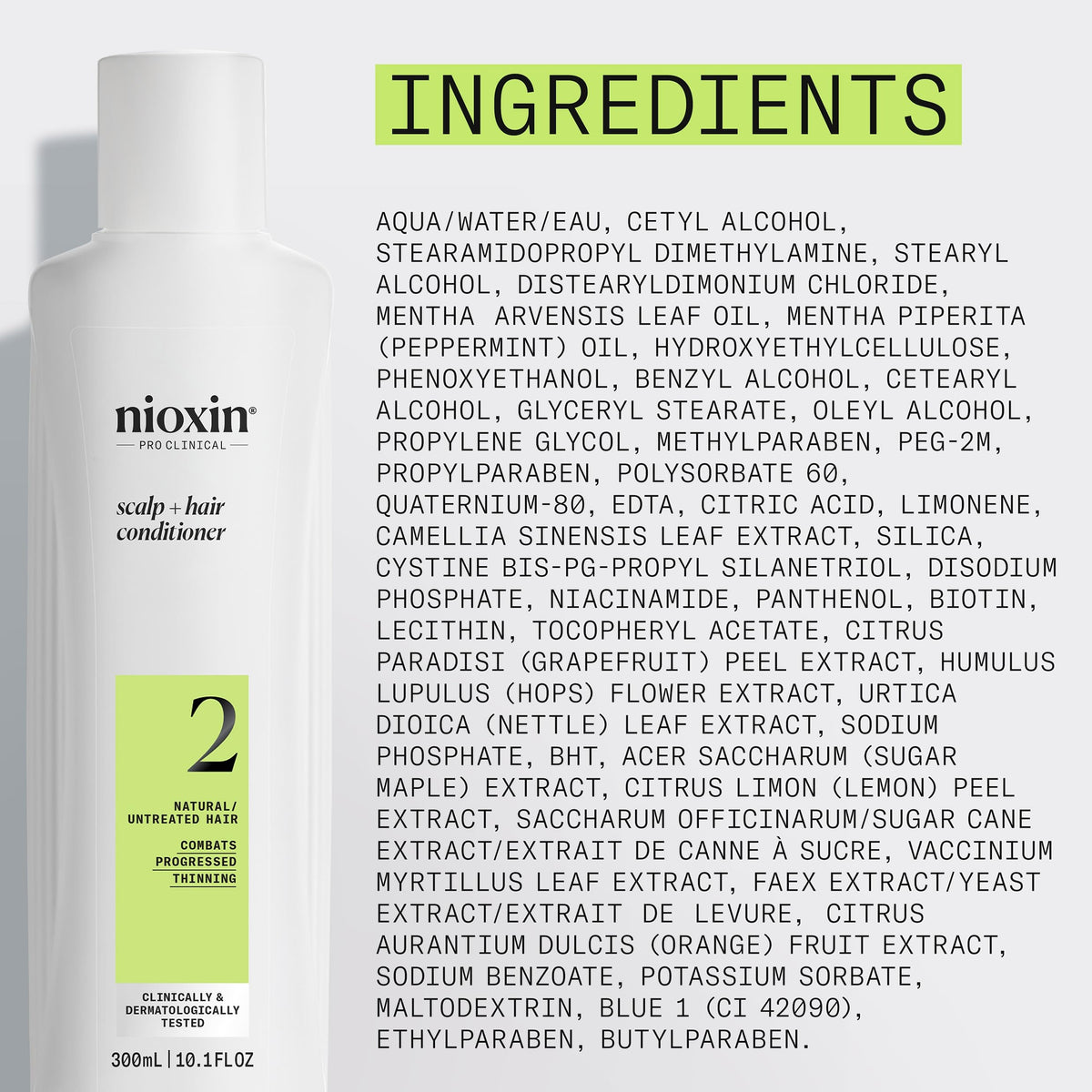 Nioxin on bathroom shelf in lifestyle setting suggesting daily use convenience