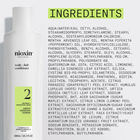 Nioxin on bathroom shelf in lifestyle setting suggesting daily use convenience