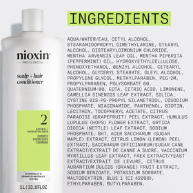 nioxin on bathroom vanity in lifestyle scene illustrating professional at-home use