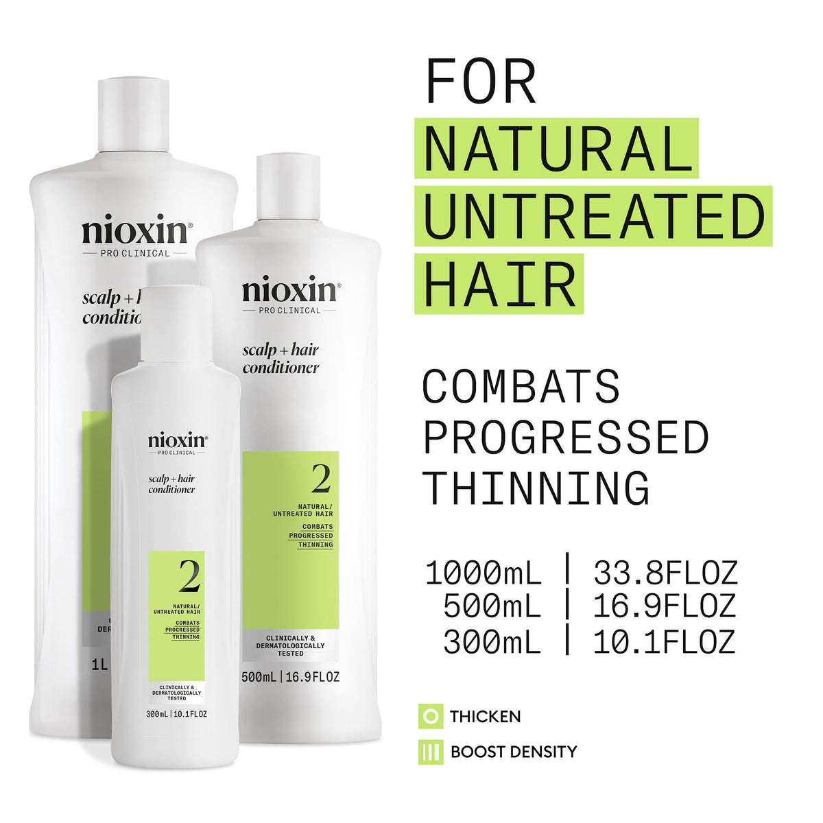 nioxin pump dispensing conditioner to demonstrate easy, mess-free application benefit