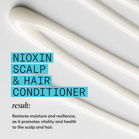 NIOXIN before-and-after style simulation depicting fuller-looking hair results