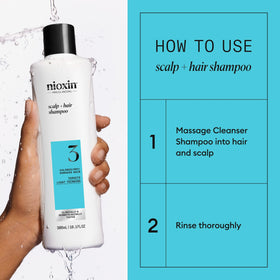 NIOXIN conceptual before and after visualization showing thicker appearance