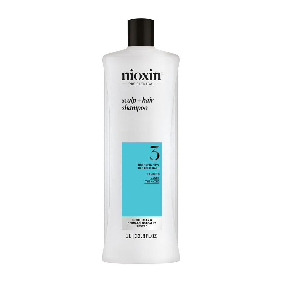 Nioxin front bottle showing product and size for convenient daily use